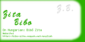 zita bibo business card