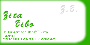 zita bibo business card